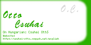 otto csuhai business card